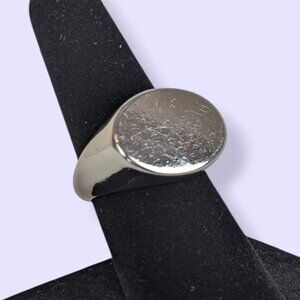 (2/$20) V. Flat Metal Signet Ring